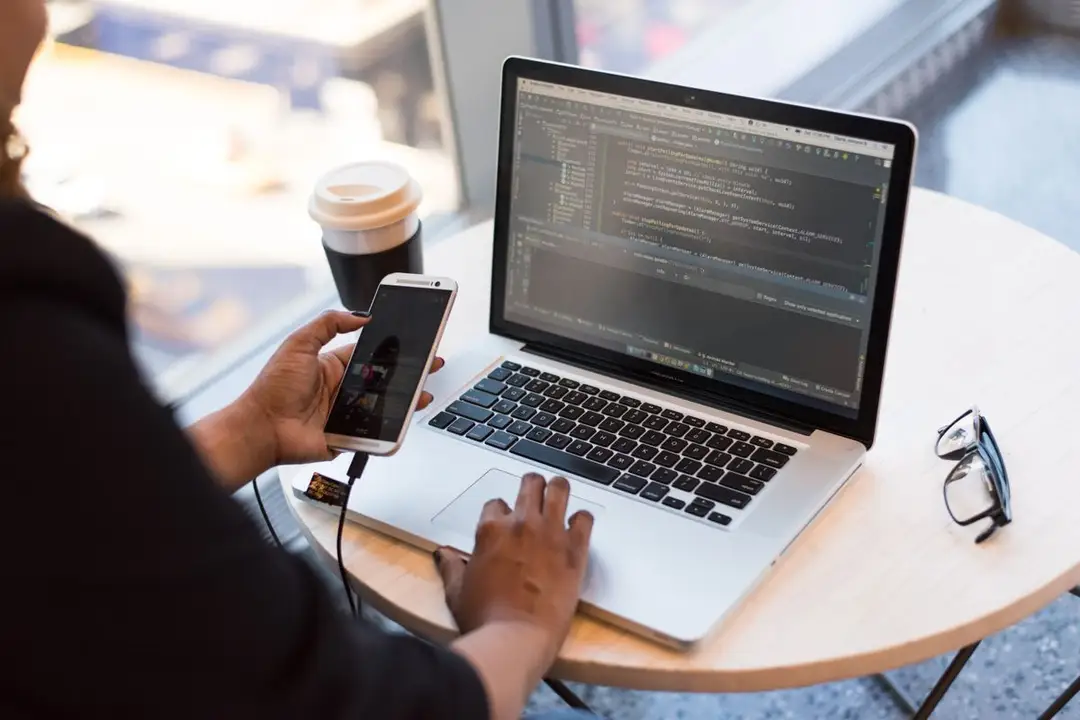 Code displayed beside a notebook